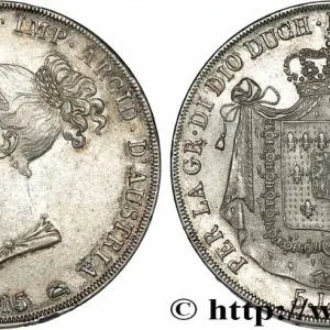Tendance ITALIE - DUCHÉ DE PARME DE PLAISANCE ET DE GUASTALLA - MARIE-LOUISE D'AUTRICHE 5 Lire 1815 Milan fwo_735703 Monde