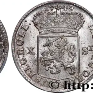 Dernier Modèle PAYS-BAS - PROVINCES-UNIES 10 Stuivers Hollande 1749 fwo_762627 Monde