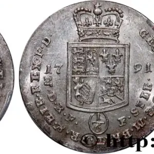 Super Prix ALLEMAGNE - DUCHÉ DE BRUNSWICK LUNEBOURG - GEORGES III D'ANGLETERRE 1/6 Thaler 1791 fwo_762669 Monde