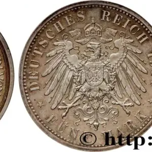 Authentique ALLEMAGNE - ANHALT 5 Mark Proof Frédéric II et Marie 1914 Berlin fwo_762739 Monde