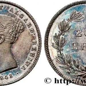 Nouvel Arrivage PORTUGAL - ROYAUME DE PORTUGAL - MARIE II 200 Réis 1843 fwo_765213 Monde
