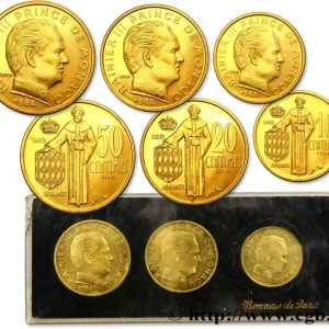 MONACO - PRINCIPAUTÉ DE MONACO - RAINIER III Essais de 10, 20 et 50 Centimes 1962 Paris fwo_765555 Monde Prix Choc