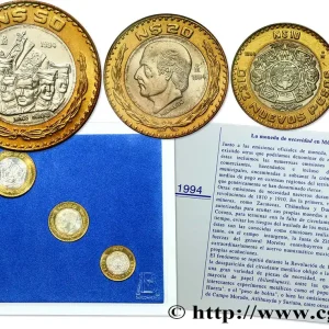 MEXIQUE série 10, 20 et 50 Nuevos Pesos Niños Heroes 1994 fwo_342470 Monde Meilleur Prix