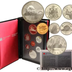 Expédié Aujourd’hui CANADA Série Proof 7 monnaies 1986 fwo_358618 Monde