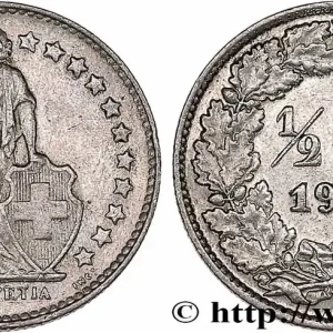 Retour Gratuit SUISSE 1/2 Franc Helvetia 1951 Berne - B fwo_554807 Monde