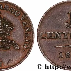 ITALIE - LOMBARDIE-VENITIE 1 Centesimo Royaume de Lombardie-Vénitie sous domination autrichienne 1839 Milan - M fwo_759969 Monde Réduction