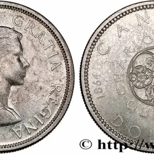 Authentique CANADA 1 Dollar Charlottetown-Québec 1964 fwo_760383 Monde