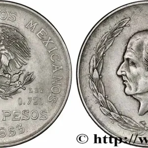 MEXIQUE 5 Pesos Bicentenaire de la naissance d’Hidalgo 1953 Mexico fwo_760742 Monde Bon Marché