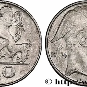 BELGIQUE 20 Francs Mercure, légende française 1954 fwo_760913 Monde Pas Cher