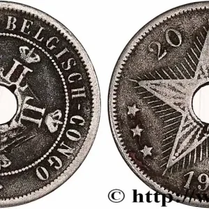 Expédié Aujourd’hui CONGO BELGE 20 Centimes Léopold II 1909 fwo_761146 Monde