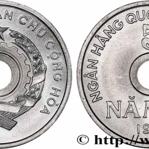 VIET NAM NORD 5 Xu 1958 fwo_761367 Monde Authentique
