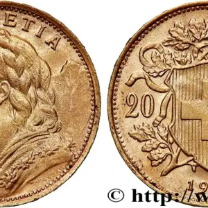 OR, PALLADIUM ET PLATINE INVESTISSEMENT 20 Francs or "Vreneli" 1947 Berne fwo_763762 Monde Paiement Sécurisé