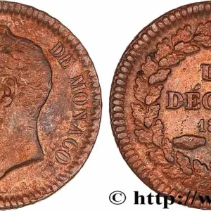 MONACO 1 Décime Honoré V 1838 Monaco fwo_764231 Monde Nouvelle Collection