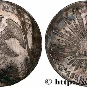 MEXIQUE 8 Reales 1885 Guadalajara - Ga fwo_764368 Monde Offre Limitée