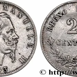ITALIE 20 Centesimi Victor Emmanuel II 1863 Turin fwo_764371 Monde Offre Spéciale