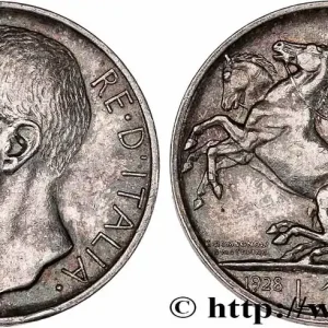 Livraison Mondiale ITALIE 10 Lire Victor Emmanuel III - type tranche *FERT* 1928 Rome fwo_764392 Monde