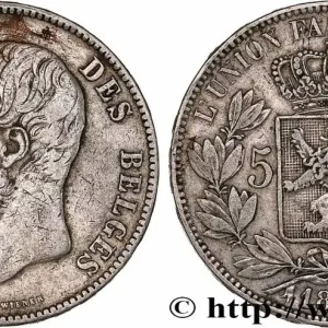 BELGIQUE 5 Francs Léopold II 1871 fwo_764404 Monde Promotion