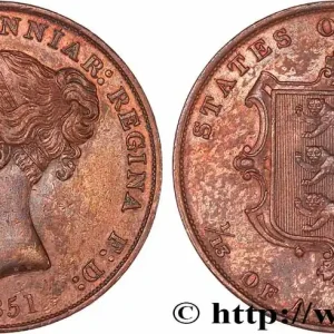 JERSEY 1/13 Shilling Reine Victoria 1851 fwo_764424 Monde Retour Gratuit