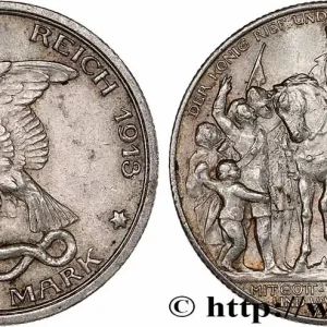 Prix Choc ALLEMAGNE - PRUSSE 2 Mark 100e anniversaire défaite de Napoléon 1913 Berlin fwo_764433 Monde