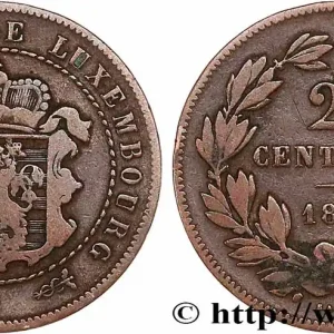 LUXEMBOURG 2 1/2 Centimes écu couronné 1854 Utrecht fwo_764442 Monde Haute Qualité