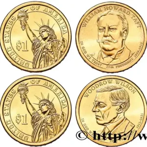 Nouveauté ÉTATS-UNIS D'AMÉRIQUE Lot de quatre monnaies présidentielles 2013 2013 Denver fwo_593297 Monde