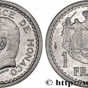 MONACO 1 Franc Louis II (1943) Paris fwo_736600 Monde Expédition Rapide