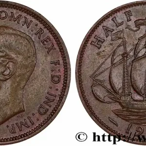 Bon Plan ROYAUME-UNI 1/2 Penny Georges VI 1944 fwo_764625 Monde