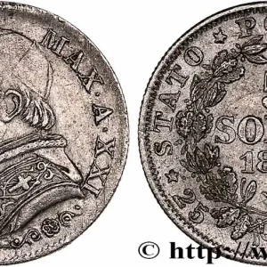 VATICAN ET ÉTATS PONTIFICAUX 5 Soldi Pie IX an XXI 1867 Rome fwo_764629 Monde Fait Main