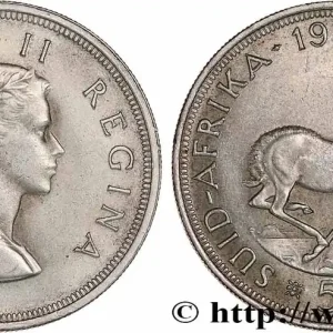 AFRIQUE DU SUD 5 Shillings Elisabeth II 1956 Pretoria fwo_764683 Monde Offre Spéciale