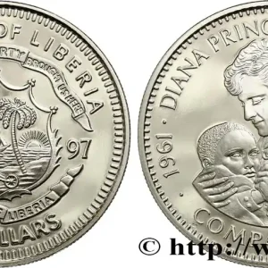 Édition Limitée LIBERIA 20 Dollars Proof Diana - “Compassion” 1997 fwo_464861 Monde