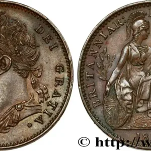 GRANDE-BRETAGNE - GEORGES IV 1 Farthing Georges IV tête laurée 1822 fwo_475097 Monde Prix Promo