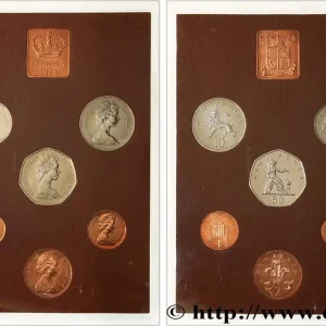 ROYAUME-UNI Série Proof 7 monnaies 1974 fwo_671387 Monde Livraison Express