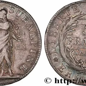 ITALIE - GAULE SUBALPINE 5 Francs an 10 1802 Turin fwo_764606 Monde Gros Lot