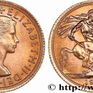 Expédié Aujourd’hui OR, PALLADIUM ET PLATINE INVESTISSEMENT 1 Souverain Élisabeth II 1965 Londres fwo_765375 Monde
