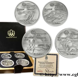CANADA Coffret 4 Monnaies Proof Jeux Olympiques Montréal 1976 série V 1975 fwo_766879 Monde Retour Gratuit