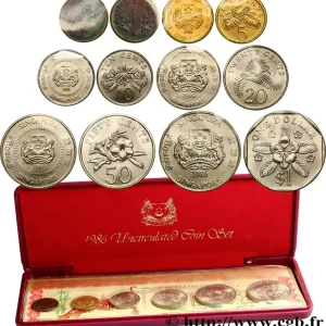 Livraison Gratuite SINGAPOUR Série FDC 6 monnaies 1986 fwo_766893 Monde