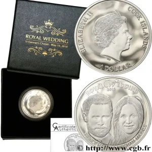 Prix Bas ÎLES COOK 1 Dollar Proof Mariage royal 2018 fwo_766898 Monde
