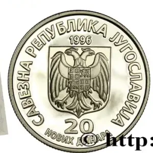 Dernier Modèle YOUGOSLAVIE 20 Novih Dinara Proof Nikola Tesla 1996 fwo_766899 Monde