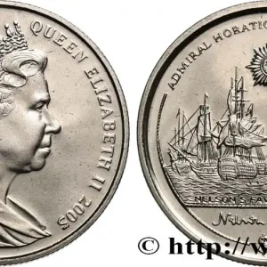 ÎLES VIERGES BRITANNIQUES 1 Dollar Proof Amiral Nelson 2005 Pobjoy Mint fwo_766926 Monde Dernière Chance