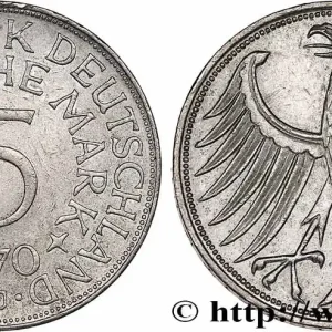 ALLEMAGNE 5 Mark aigle 1970 Hambourg - J fwo_555757 Monde Promotion