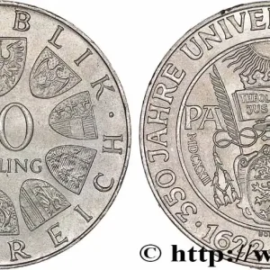 AUTRICHE 50 Schilling 350e anniversaire de l’université de Salzbourg 1972 fwo_725842 Monde Offre Du Jour