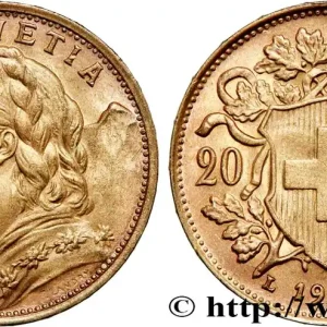 OR, PALLADIUM ET PLATINE INVESTISSEMENT 20 Francs "Vreneli" 1935 Berne fwo_735657 Monde En Vogue
