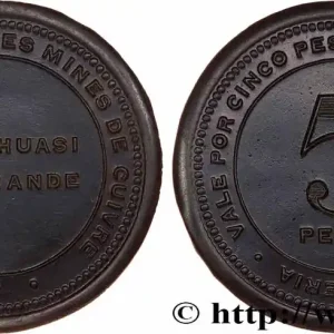 Achat Immédiat CHILI 5 Pesos Société Française des mines de cuivre - Collahuasi La Grande N-D fwo_751319 Monde