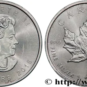 Retour Gratuit CANADA 5 Dollars (1 once) - Mapple Leaf (Feuille d’érable) 2015 MRC Winnipeg fwo_761635 Monde