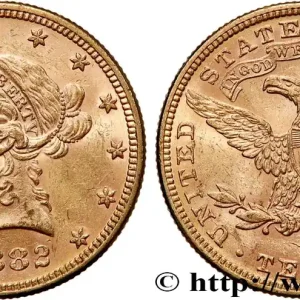 Prix Promo OR, PALLADIUM ET PLATINE INVESTISSEMENT 10 Dollars "Liberty" 1882 Philadelphie fwo_763820 Monde