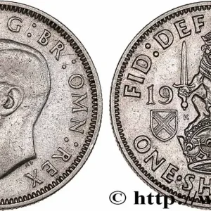 ROYAUME-UNI 1 Shilling Georges VI “Scotland reverse” 1941 fwo_764350 Monde Promotion
