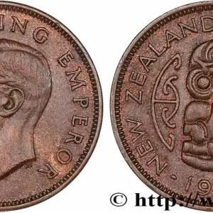 NOUVELLE-ZÉLANDE 1/2 Penny George VI 1940 fwo_764495 Monde Vente Directe