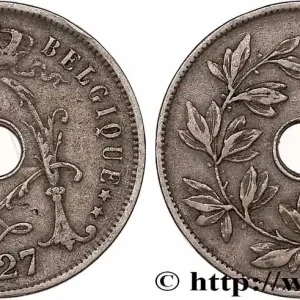 Marque BELGIQUE 25 Centimes Albert Ier 1927 fwo_764578 Monde