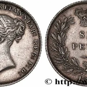 ROYAUME-UNI 6 Pence Victoria tête jeune 1859 Londres fwo_764583 Monde Commander Maintenant