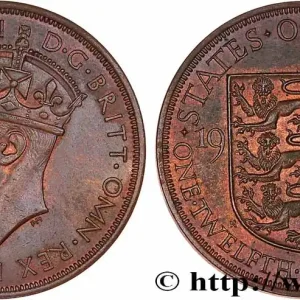 Petit Prix JERSEY 1/12 Shilling Georges VI 1937 fwo_764657 Monde